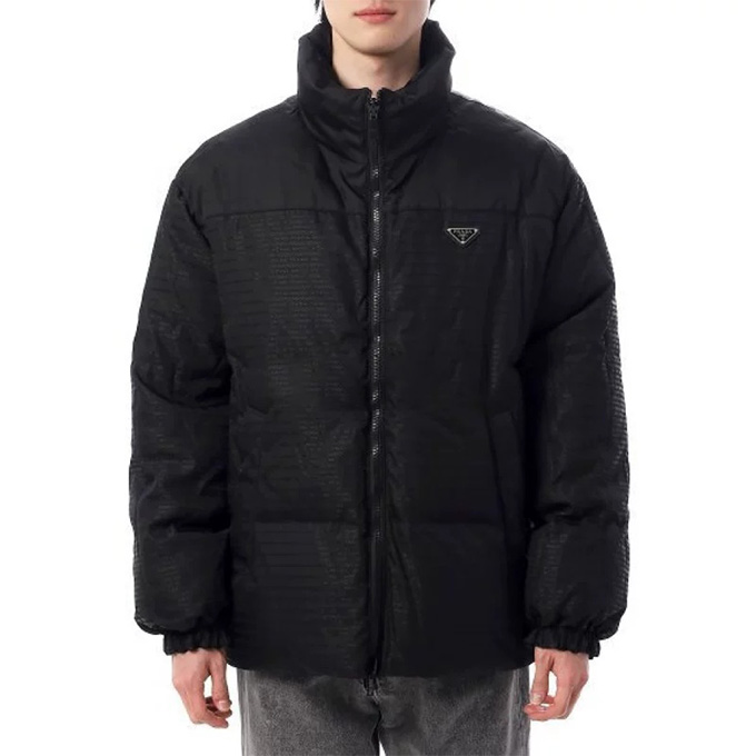 prada re-nylon stand collar down jacket